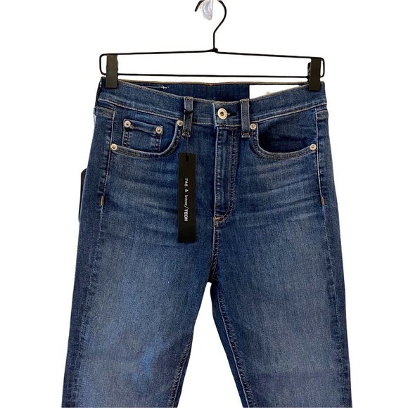 Rag & Bone Womens Ankle Slim Skinny Jeans Blue High Rise Pockets Denim 28 New - Picture 4 of 12